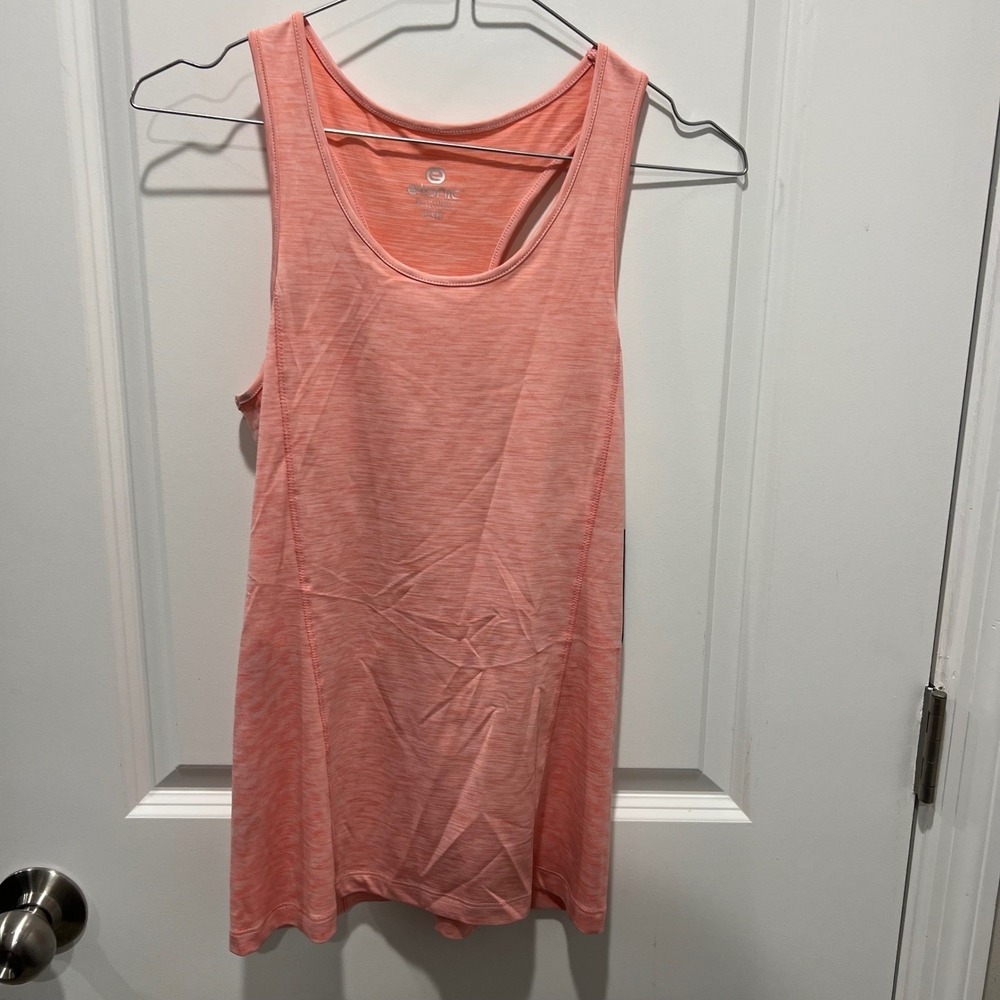 Etonic Women Tank Top Racerback Spacedye Grapefruit Orange Size S NWT